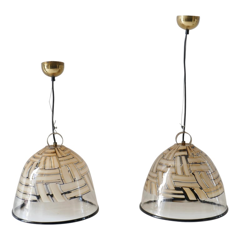 Pair of Barovier & Toso Murano Glass Chandeliers 